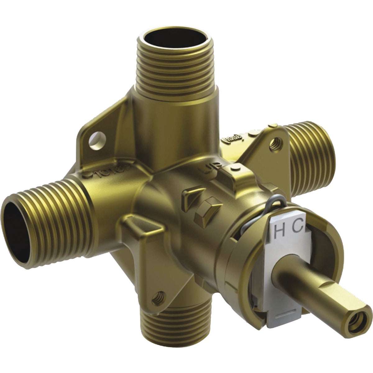 BRASS RGHIN TB&SHW VALVE