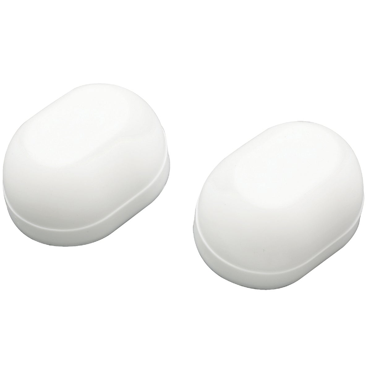 Do it Best Oval White Plastic Snap-On Toilet Bolt Caps (2 Ct.)