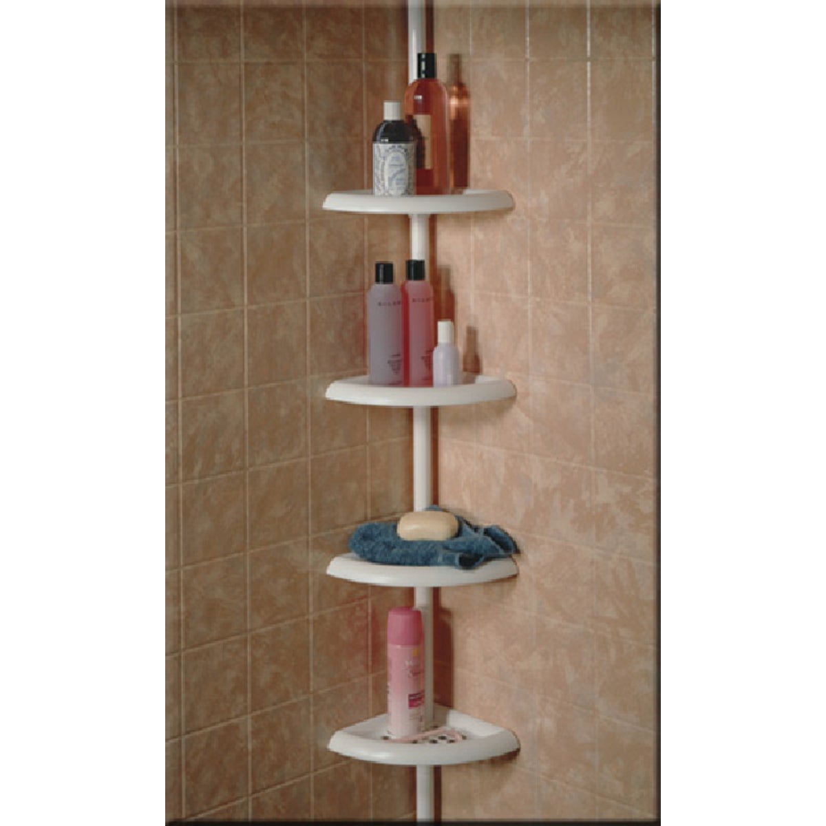 Zenith 4-Tier Tension Pole Corner Shower Caddy 415979