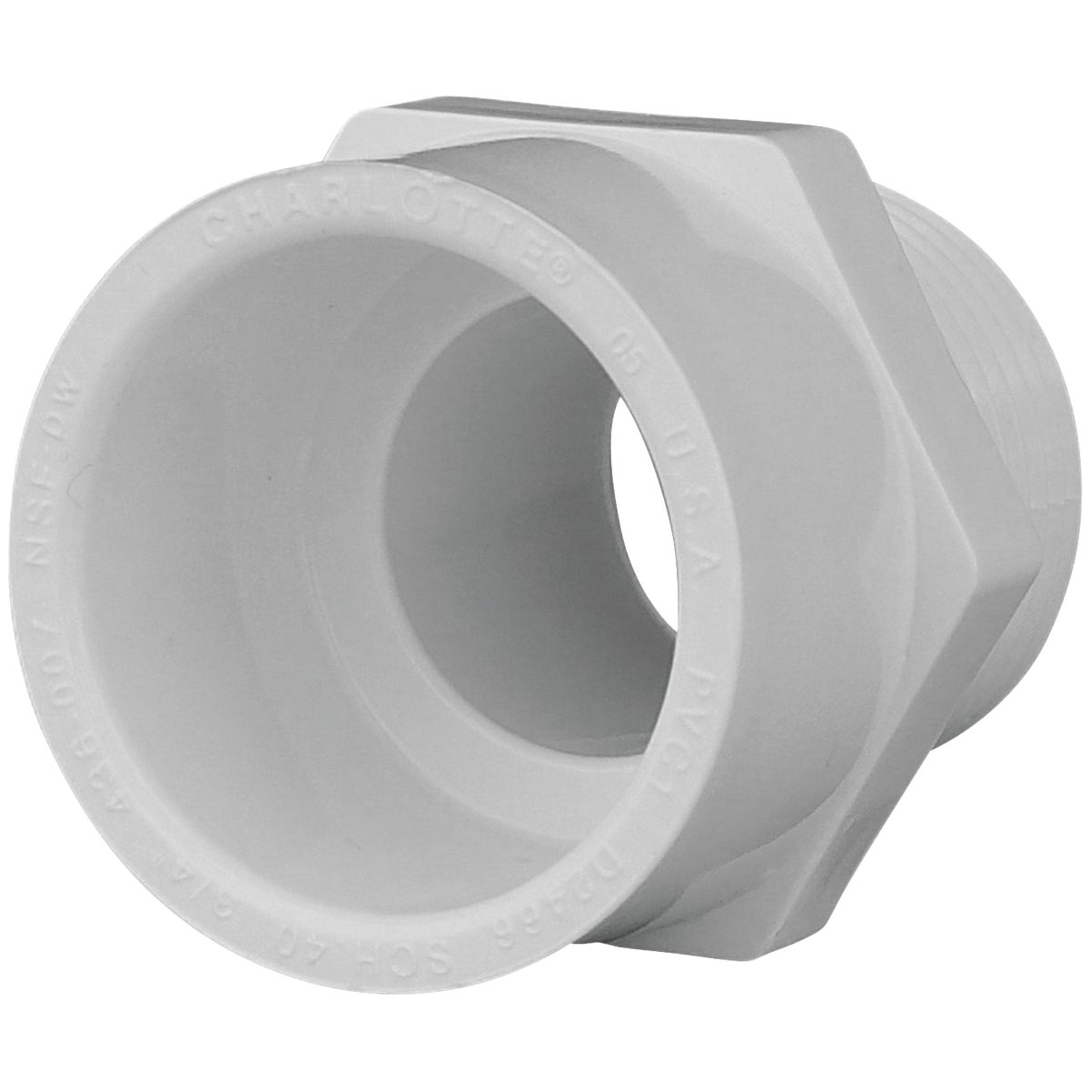 Charlotte Pipe 3/4 In. x 3/4 In. Schedule 40 Male PVC Adapter 429003
