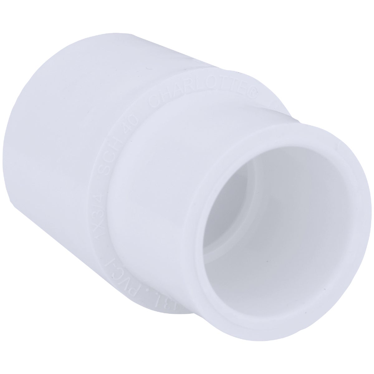 Charlotte Pipe 1 In. X 3/4 In. Sch. 40 Slip X Slip Reducing PVC Coupling 435198
