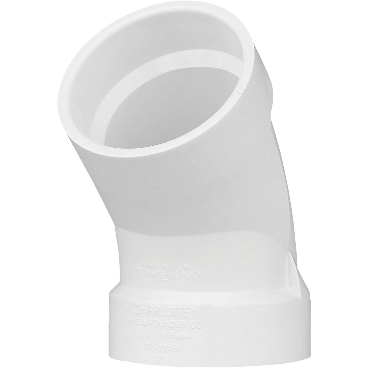 Genova 45 degrees Sanitary PVC Elbow 435694