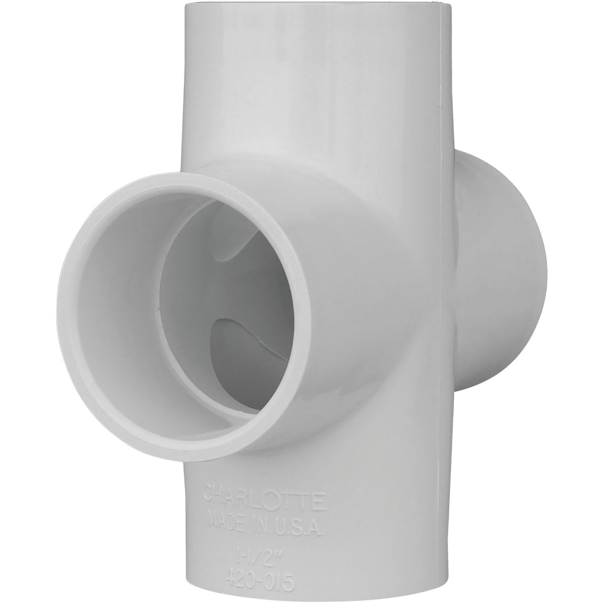 Charlotte Pipe Schedule 40 1-1/2 in. PVC Pipe Cross 438189