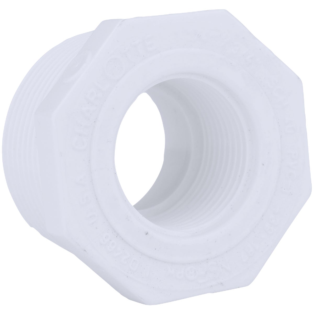 Charlotte Pipe 1-1/4 In. MPT x 3/4 In. FPT Schedule 40 PVC Bushing 449210