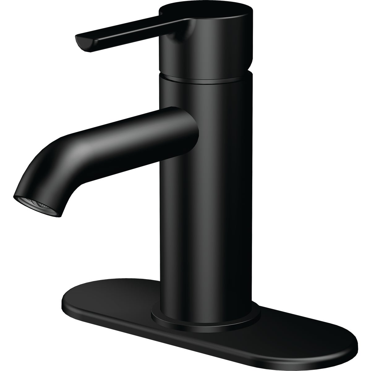 Home Impressions Matte Black 1-Handle Lever 4 In. Centerset Monoblock Bathroom Faucet 459470