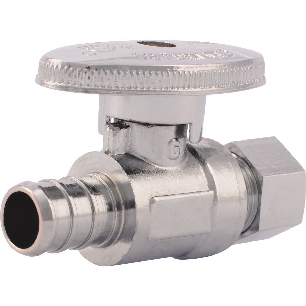 SharkBite Quarter Turn Chrome Stop Straight Valve 461644