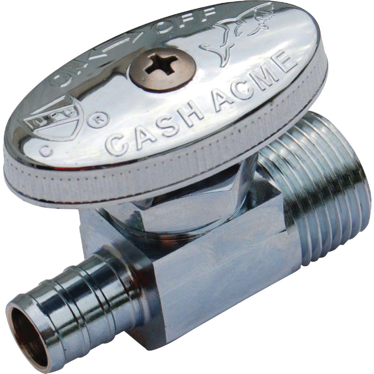 SharkBite Multi-Turn Chrome Male Stop Straight Valve 461652