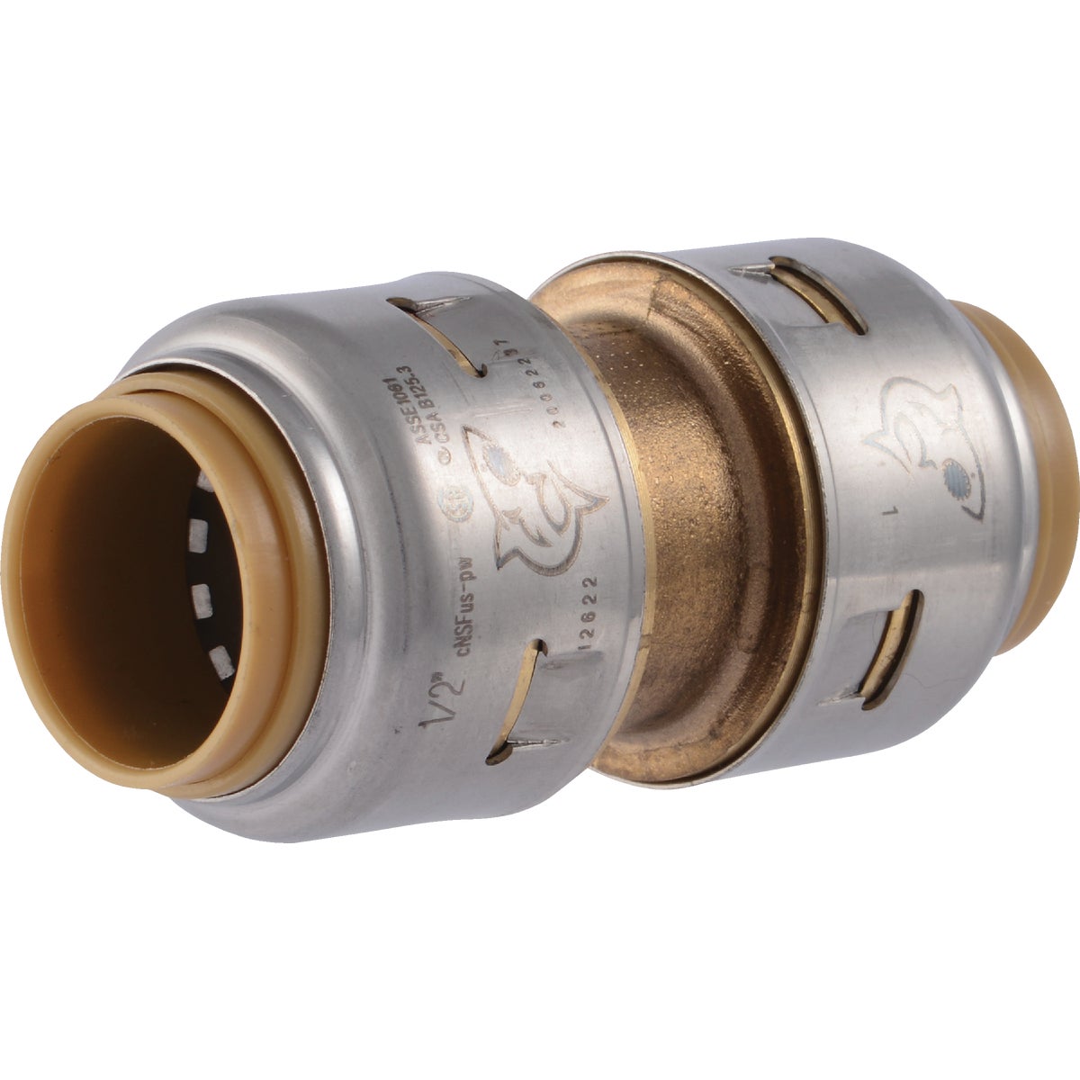 SharkBite Push-to-Connect Straight Brass Coupling 461752