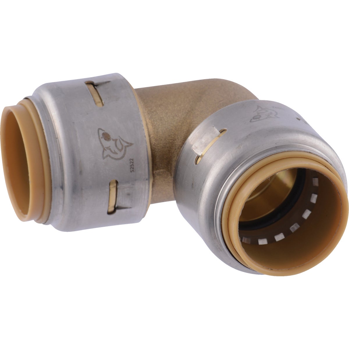 SharkBite Push-to-Connect 90 Deg Brass Elbow (Push x Push) 461869