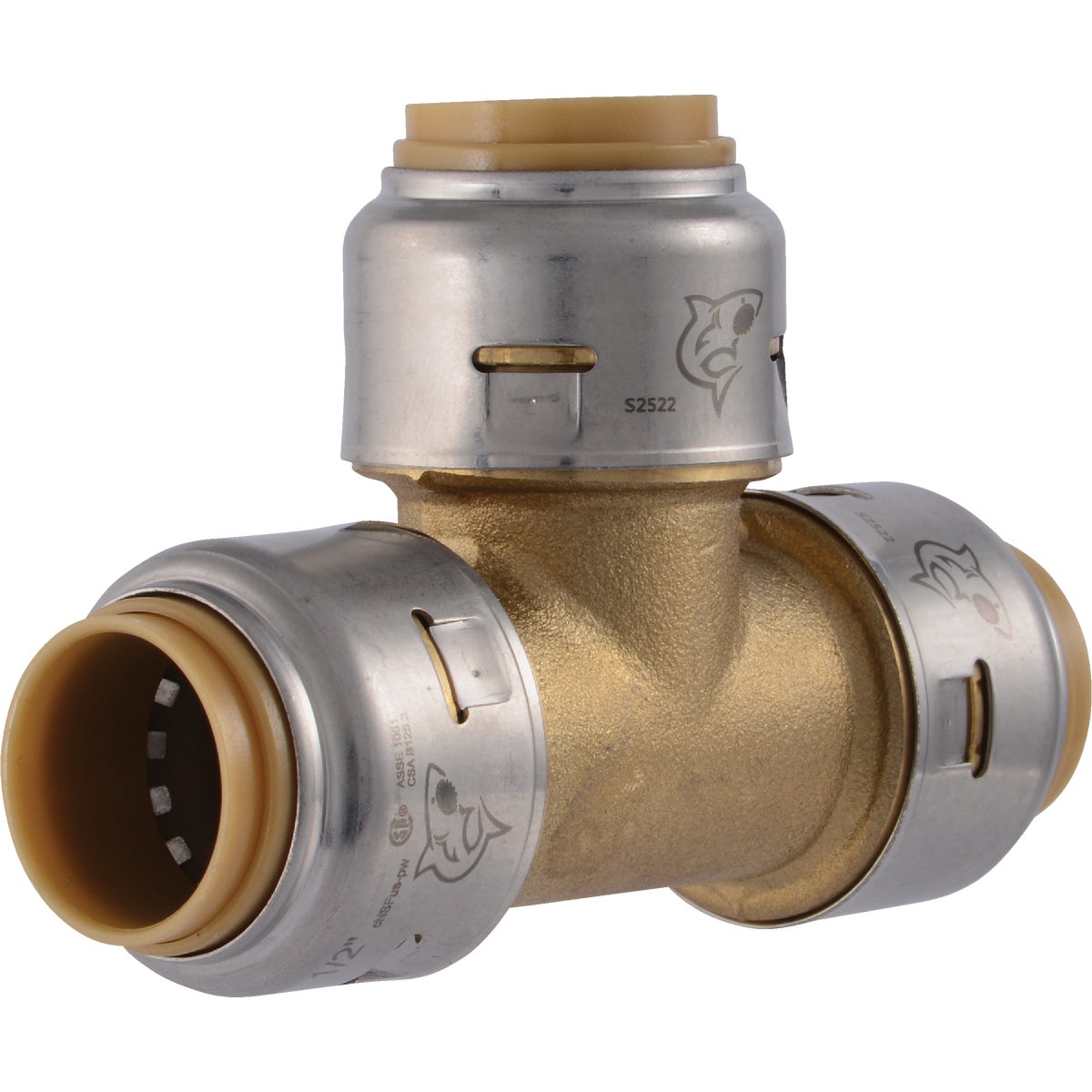 SharkBite Brass Push-to-Connect Tee 461930