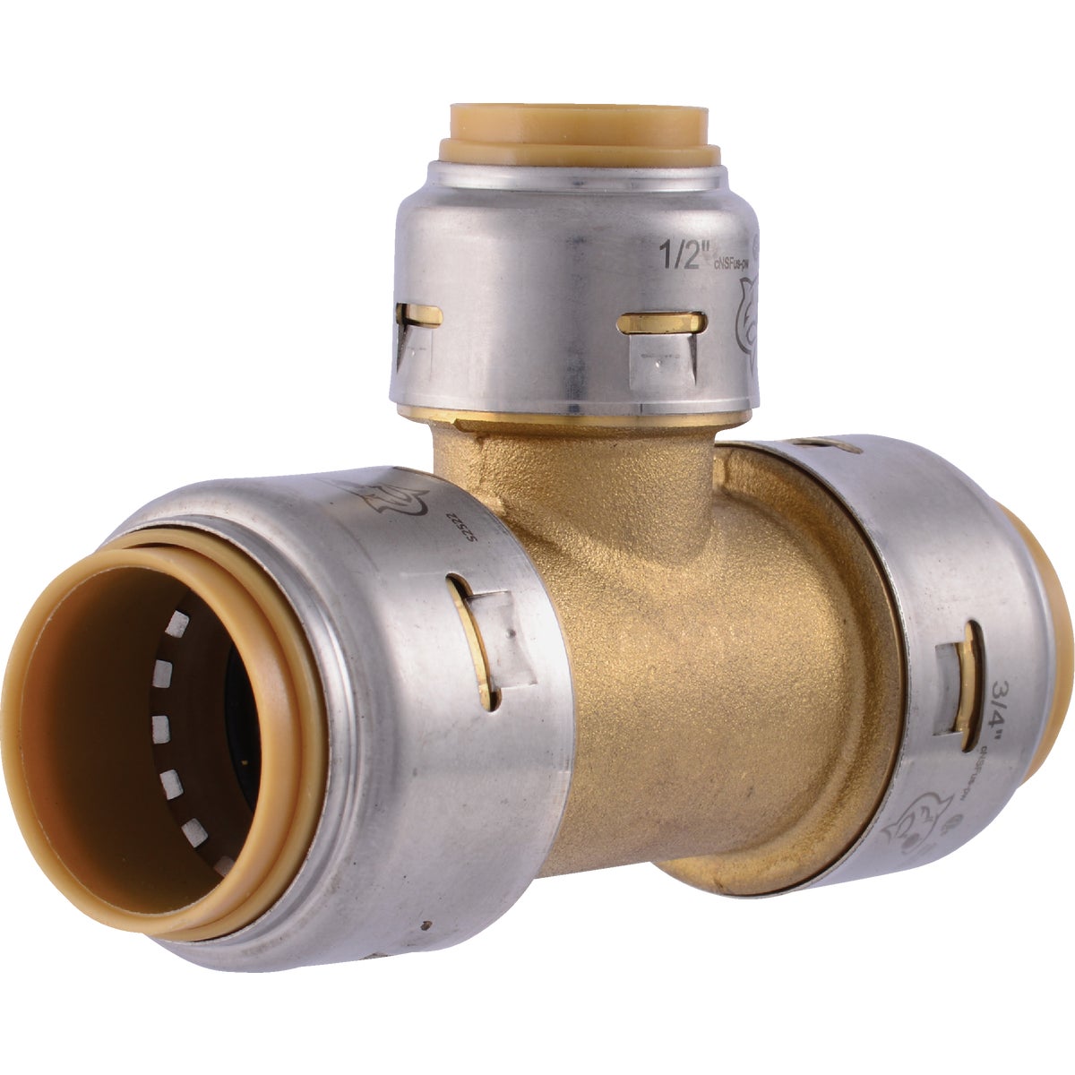 SharkBite Brass Reducing Push-to-Connect Tee 461967