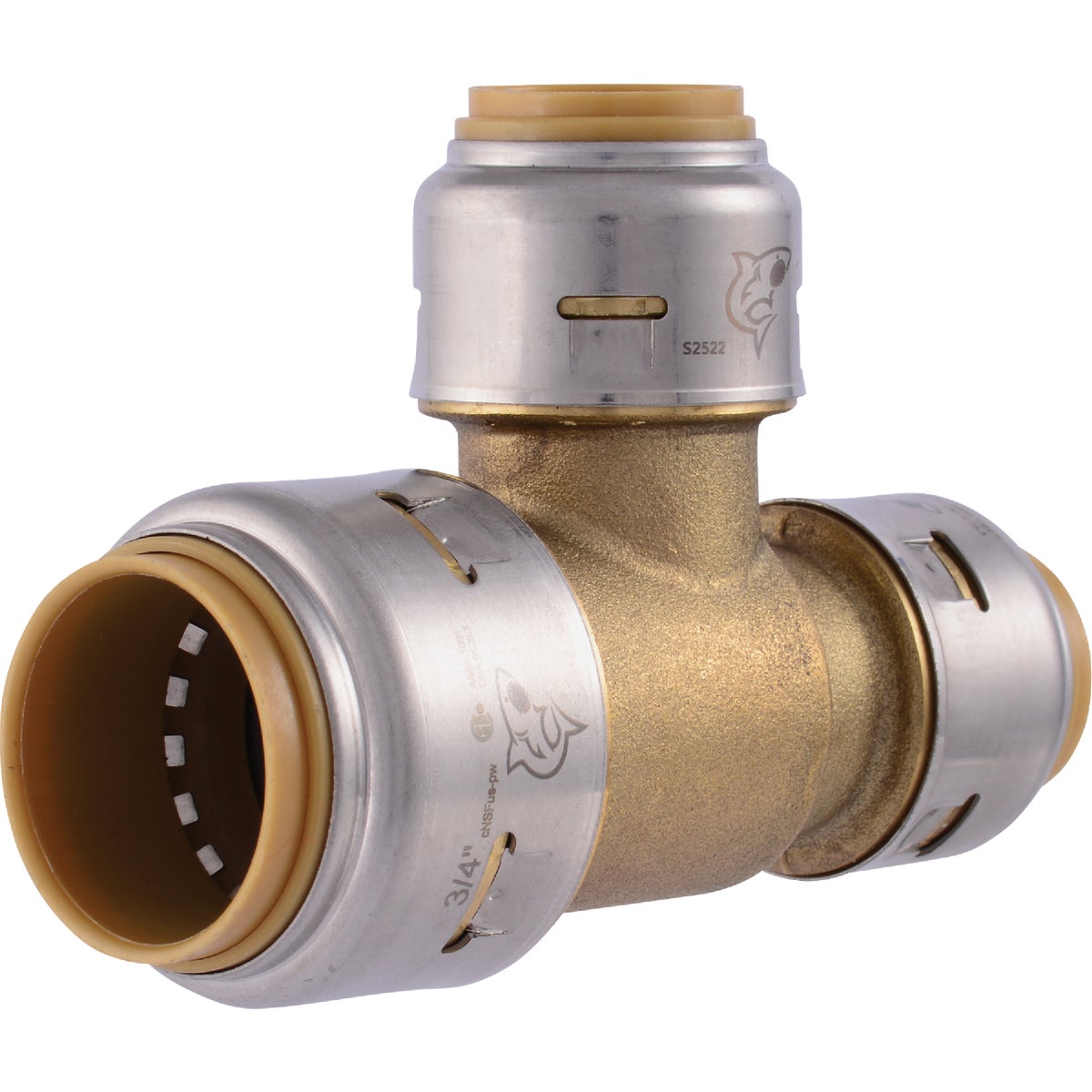 SharkBite Brass Reducing Push-to-Connect Tee 461994