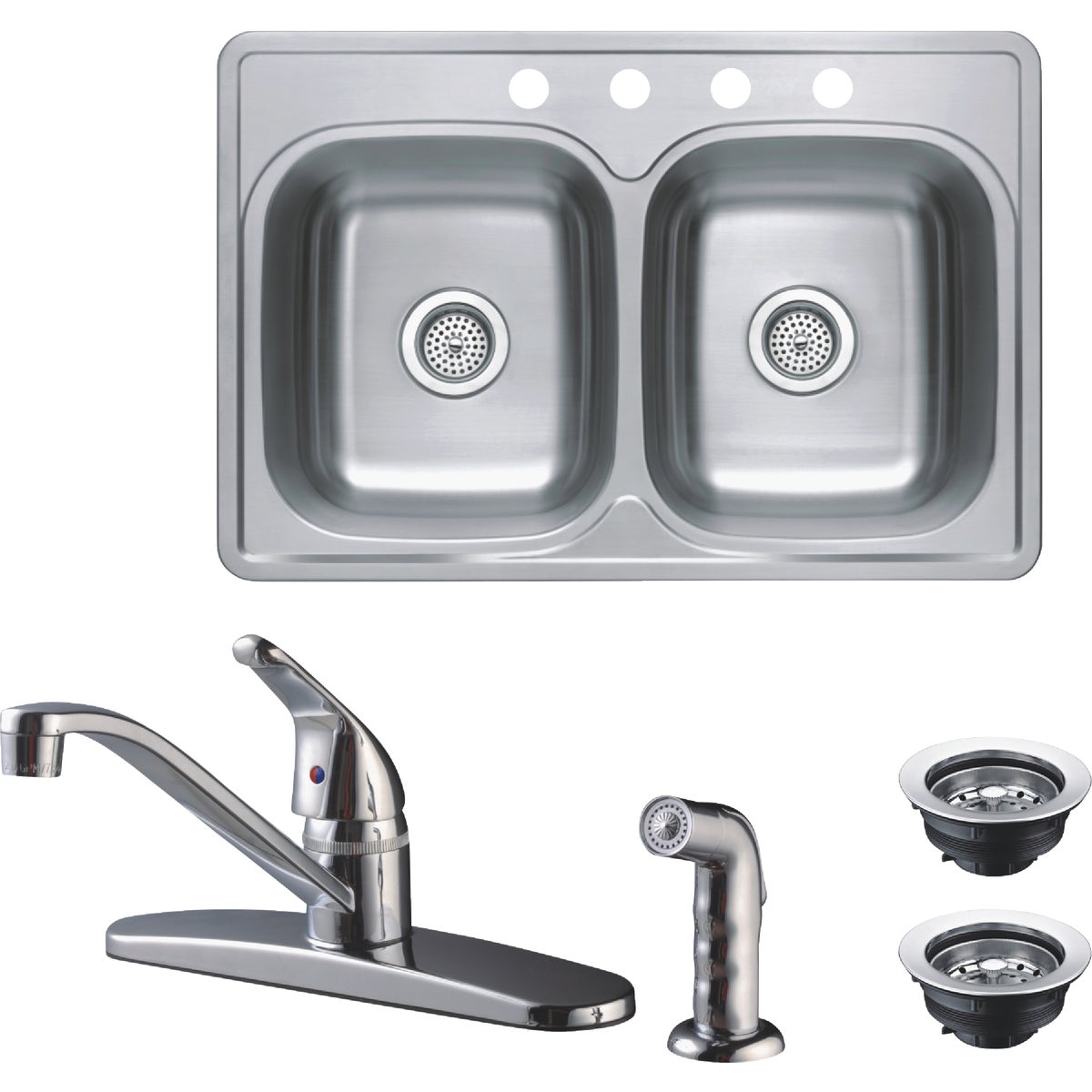 33X22X8 1HND DBL SS SINK