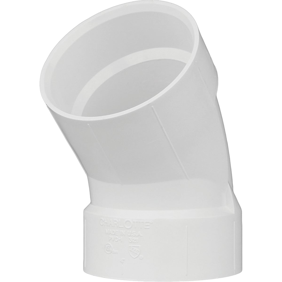 1-1/4" 45D PVC-DWV ELBOW