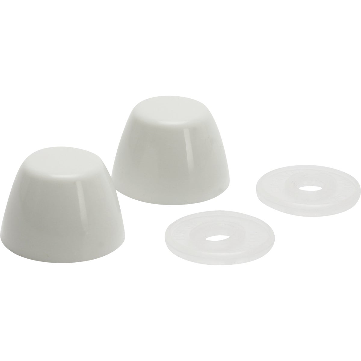 WHITE TOILET BOLT CAPS