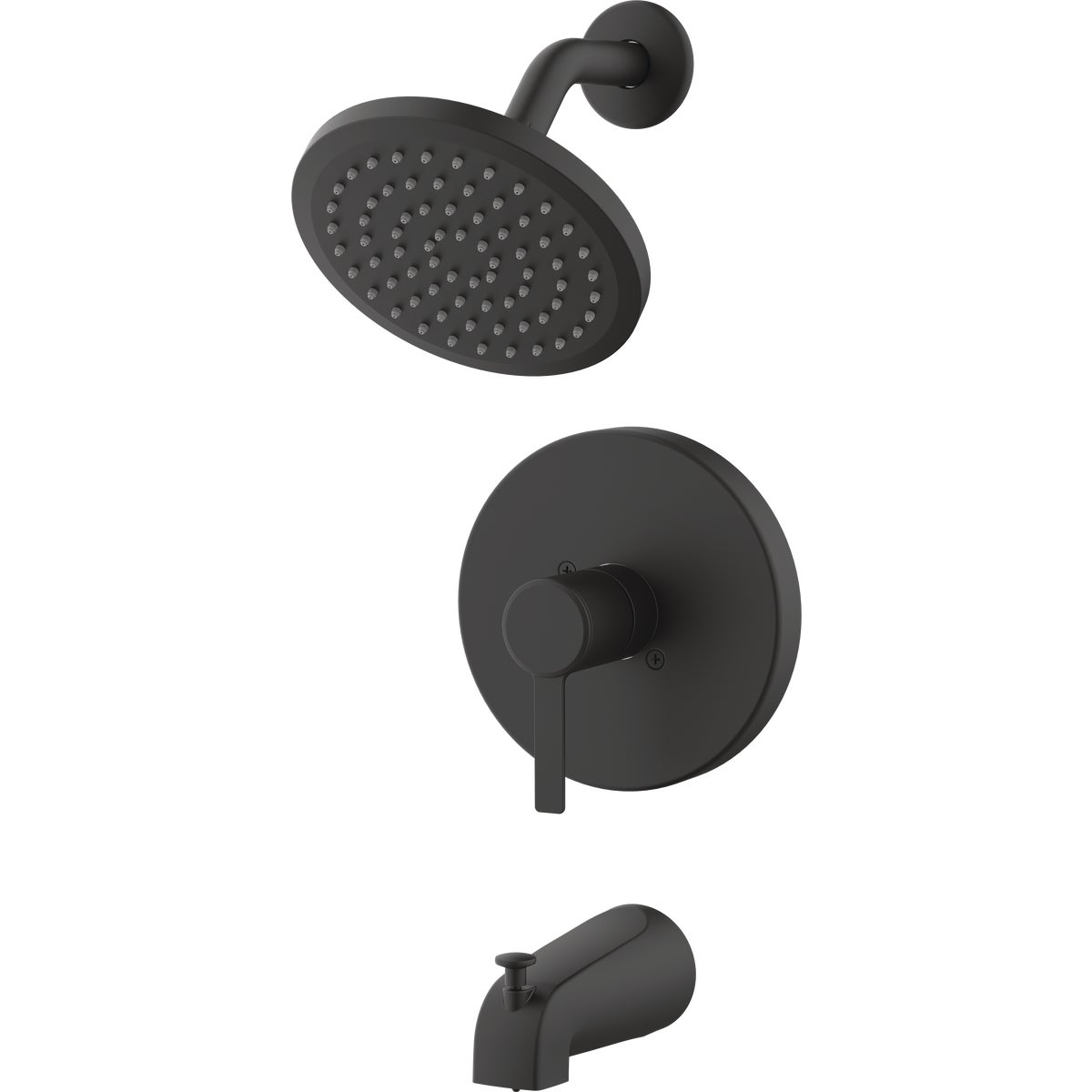 Home Impressions Matte Black Single-Handle Lever Tub & Shower Faucet 487427
