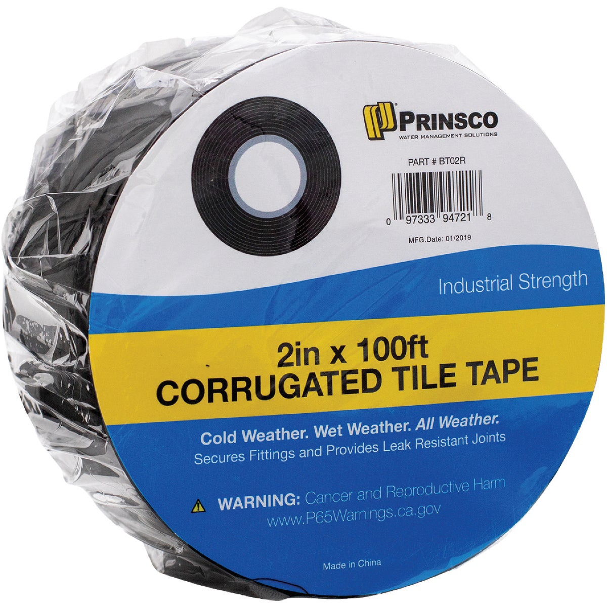 2"X100 CRRGTD TILE TAPE