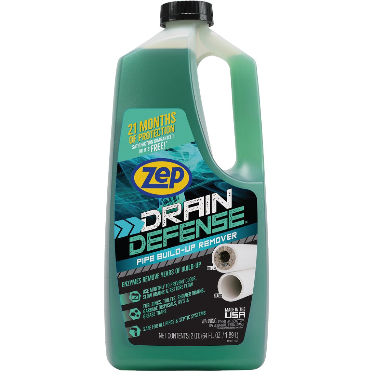 Zep Commercial 64 Oz. Liquid Drain Defense Drain Cleaner 490970
