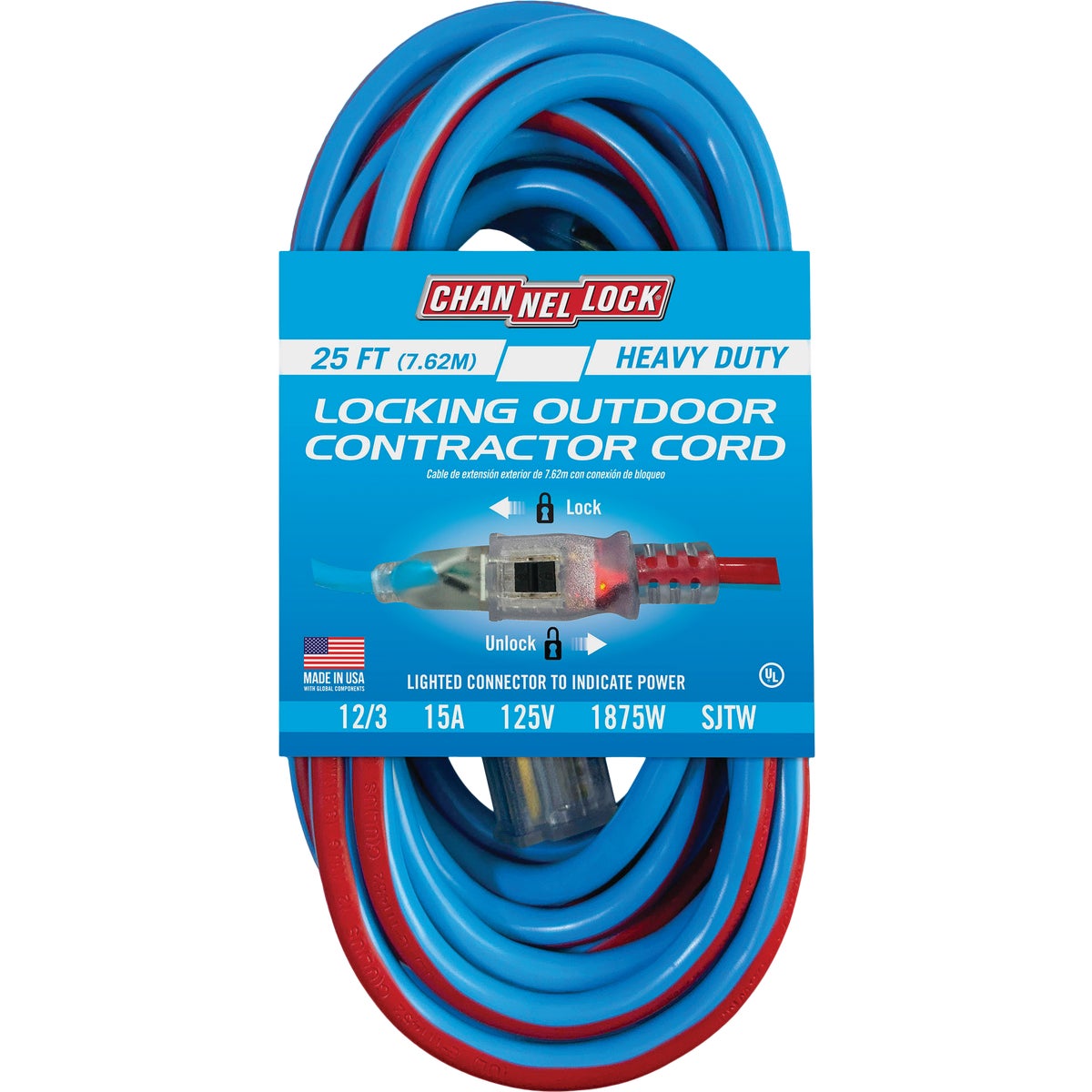 Channellock 25 Ft. 12/3 Extension Cord