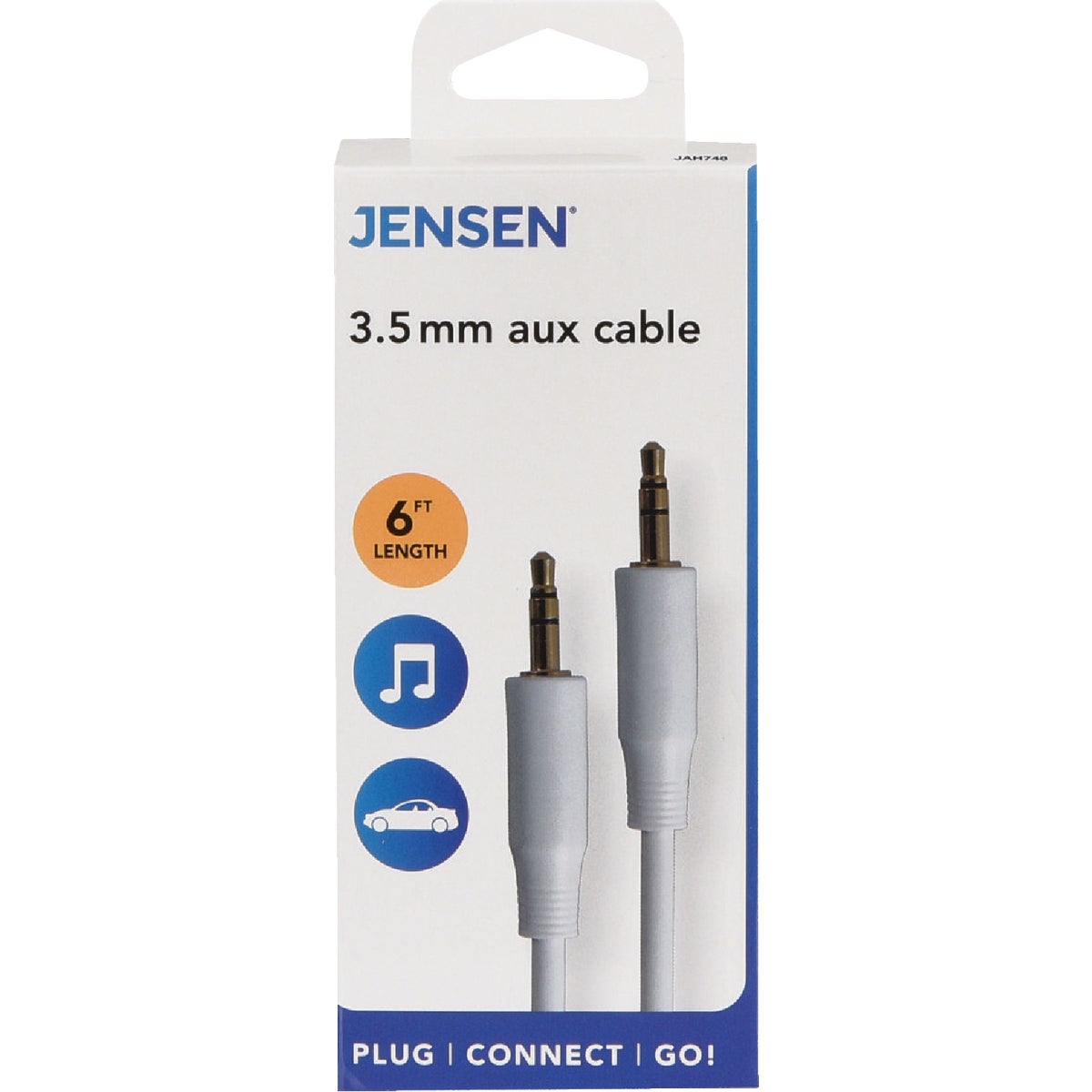 6FT 3.5MM WHITE CABLE