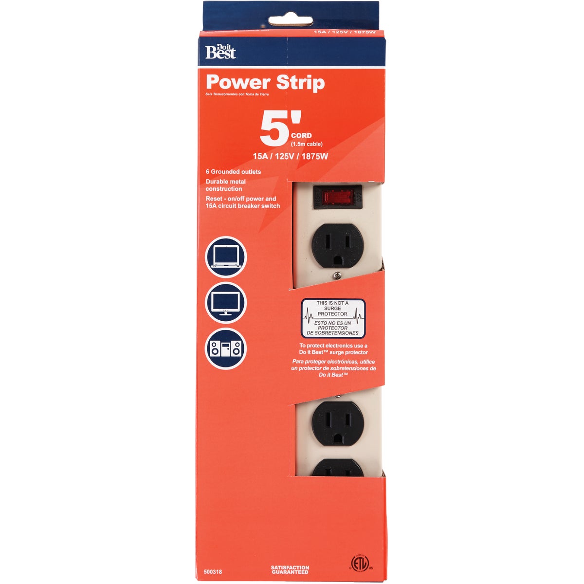 Do it Best Multi-Outlet Power Strip 500318