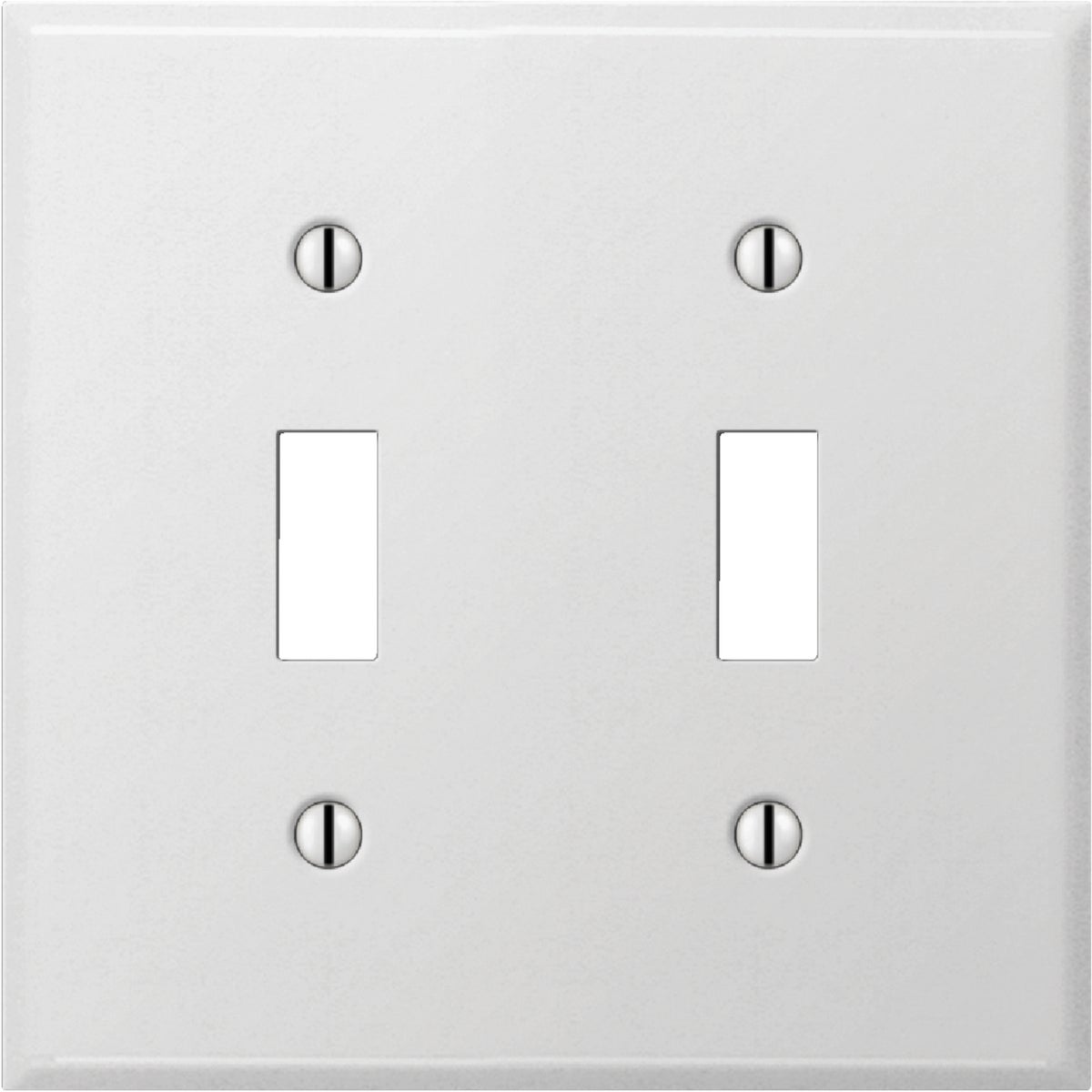 WHT 2 TOGGLE WALL PLATE