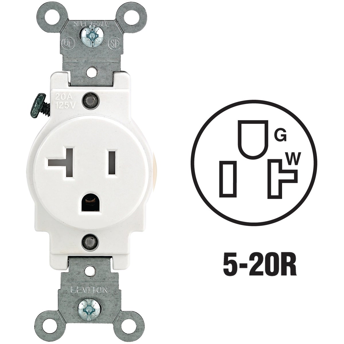 WHT 20A TAMPR SGL OUTLET
