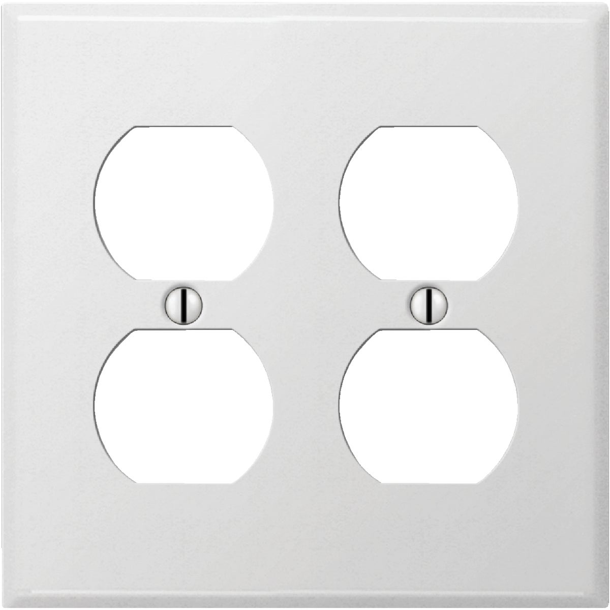 WHT DBL OUTLT WALL PLATE