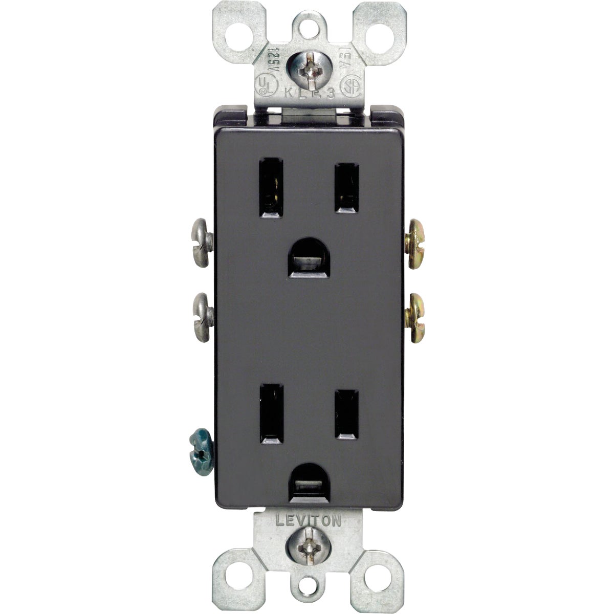 15A BLK DUPLEX OUTLET