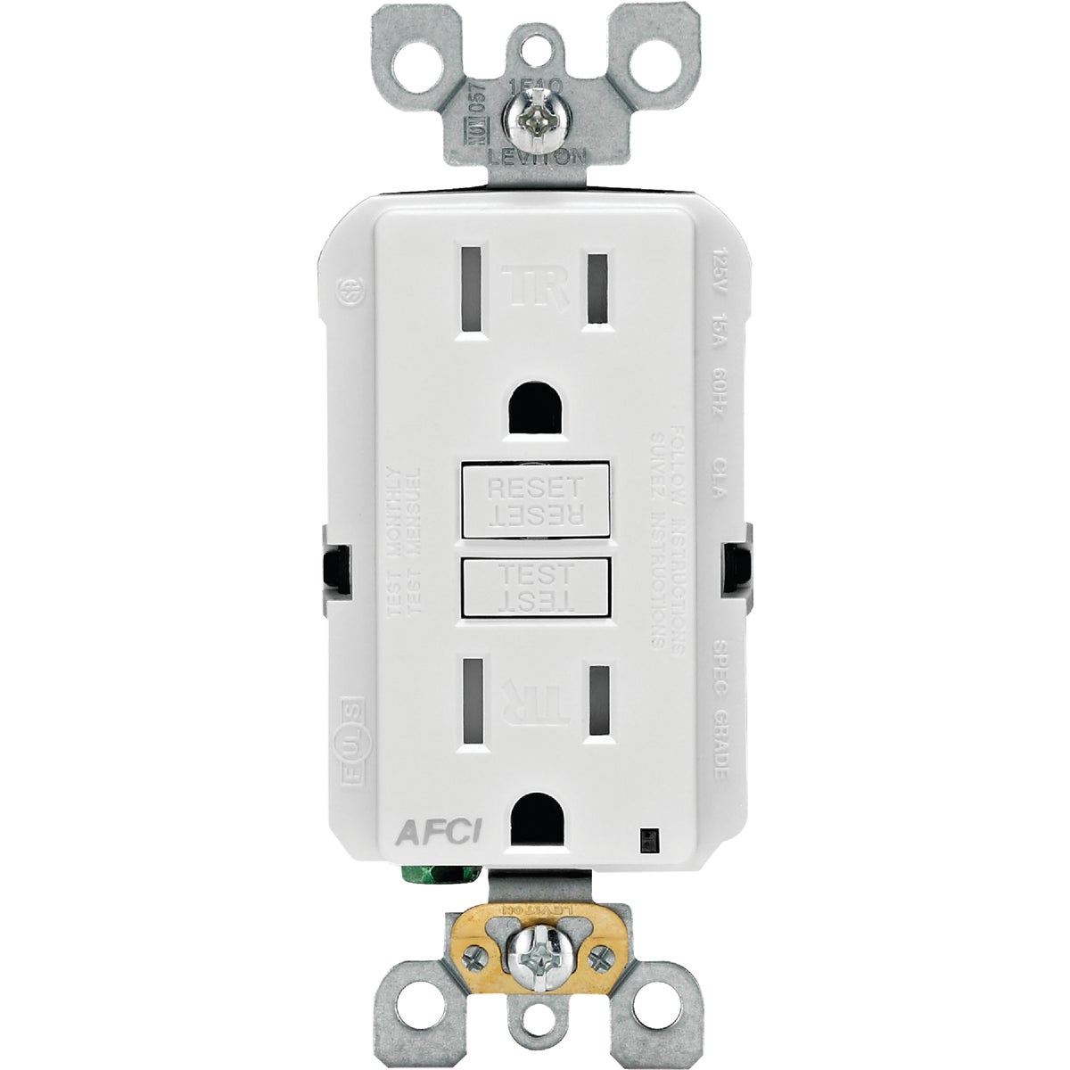 15A WHT TAMP AFCI OUTLET