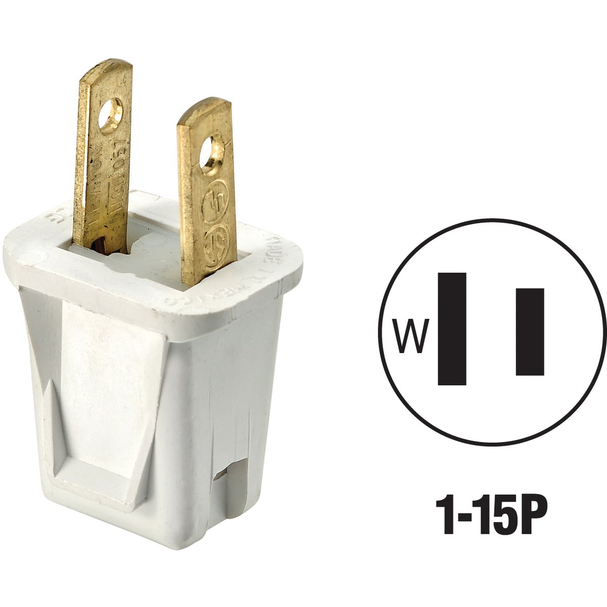 10A WHT CORD PLUG