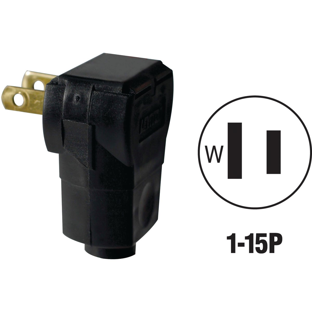 BLK ANGLE PLUG