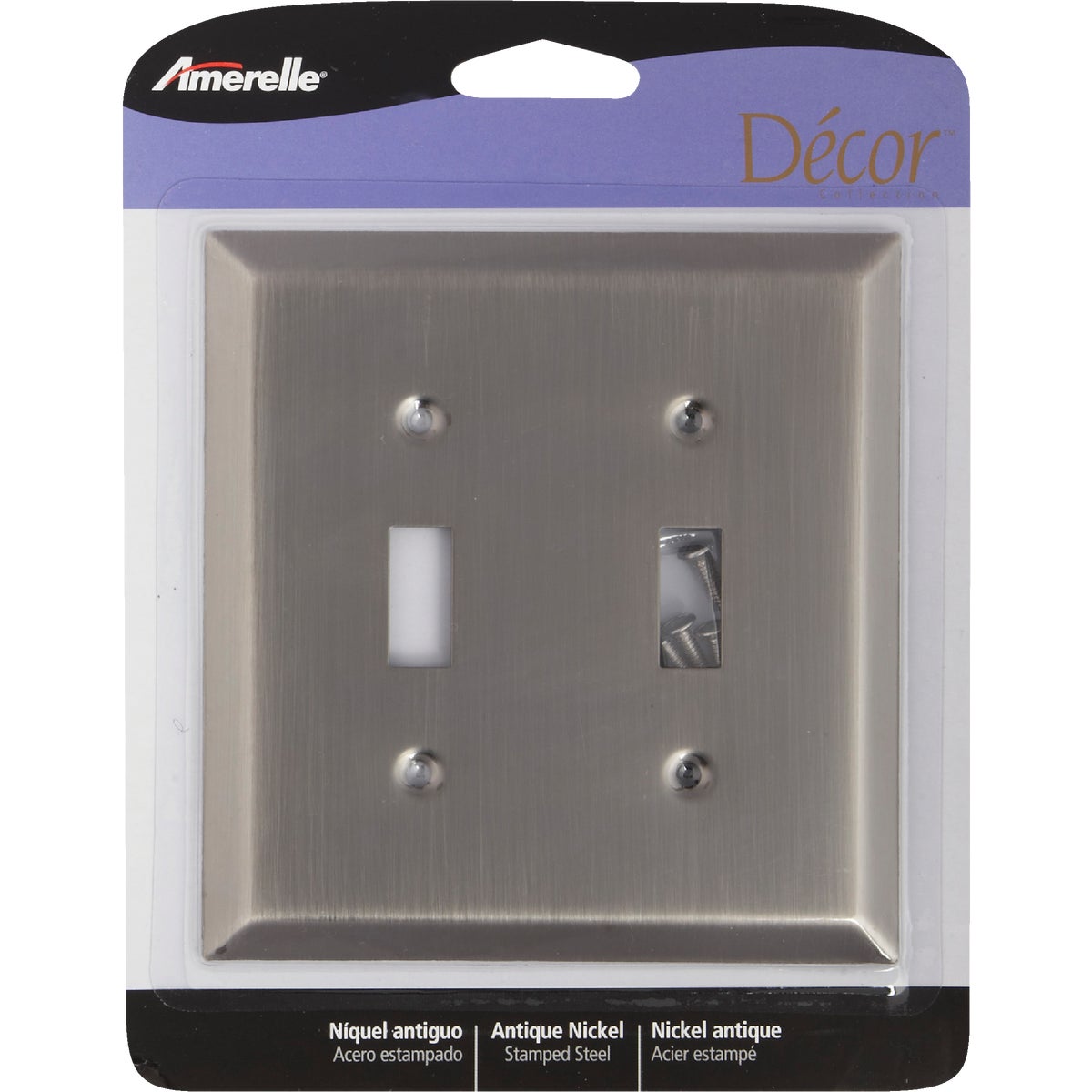 2TGL ANTQ NKL WALL PLATE