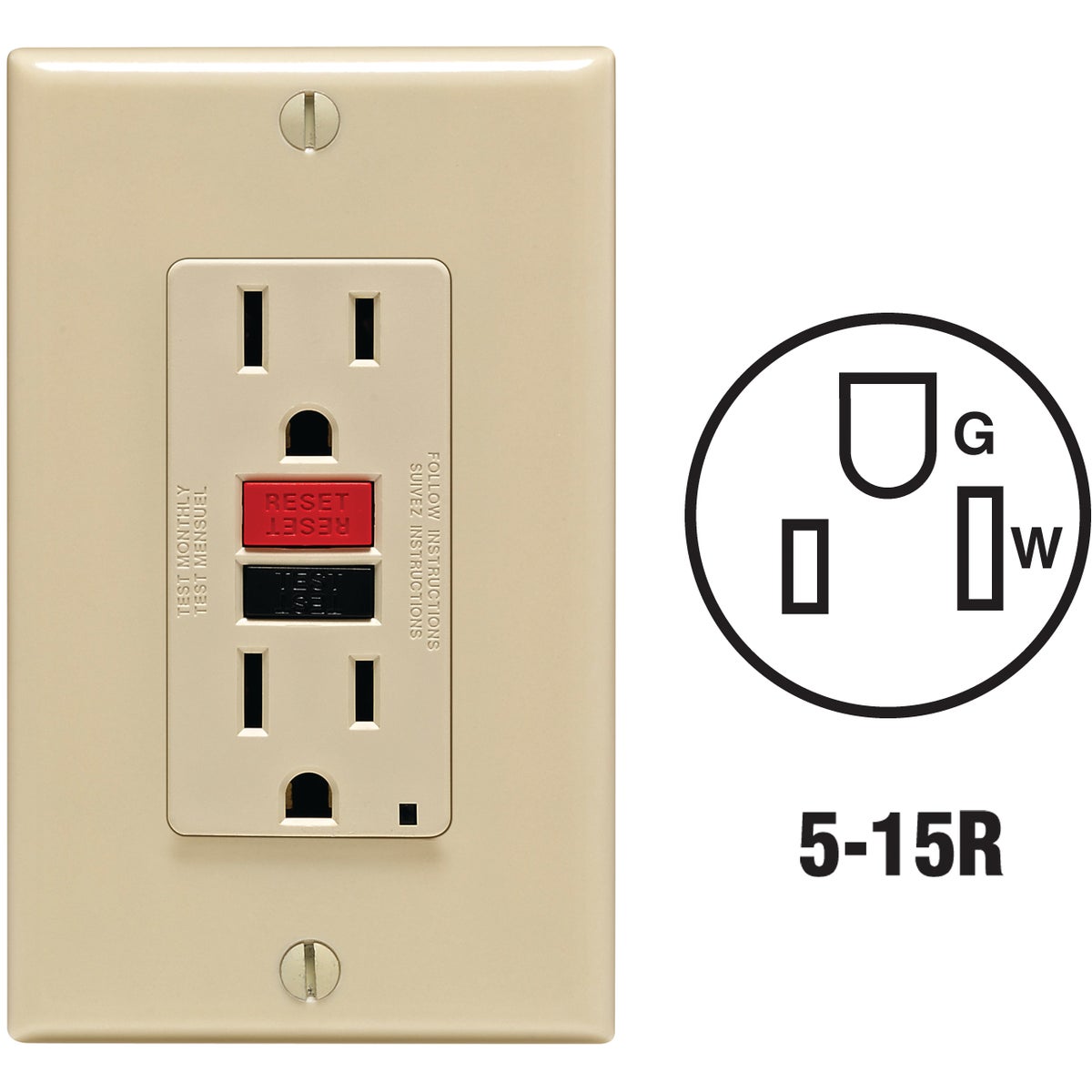 15A IV SLFTS GFCI OUTLET