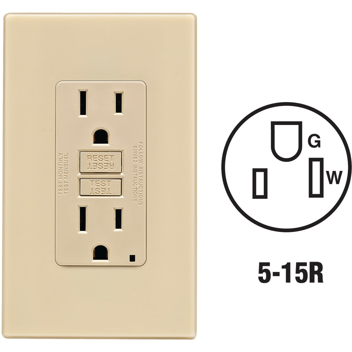 15A IV SLFTS GFCI OUTLET