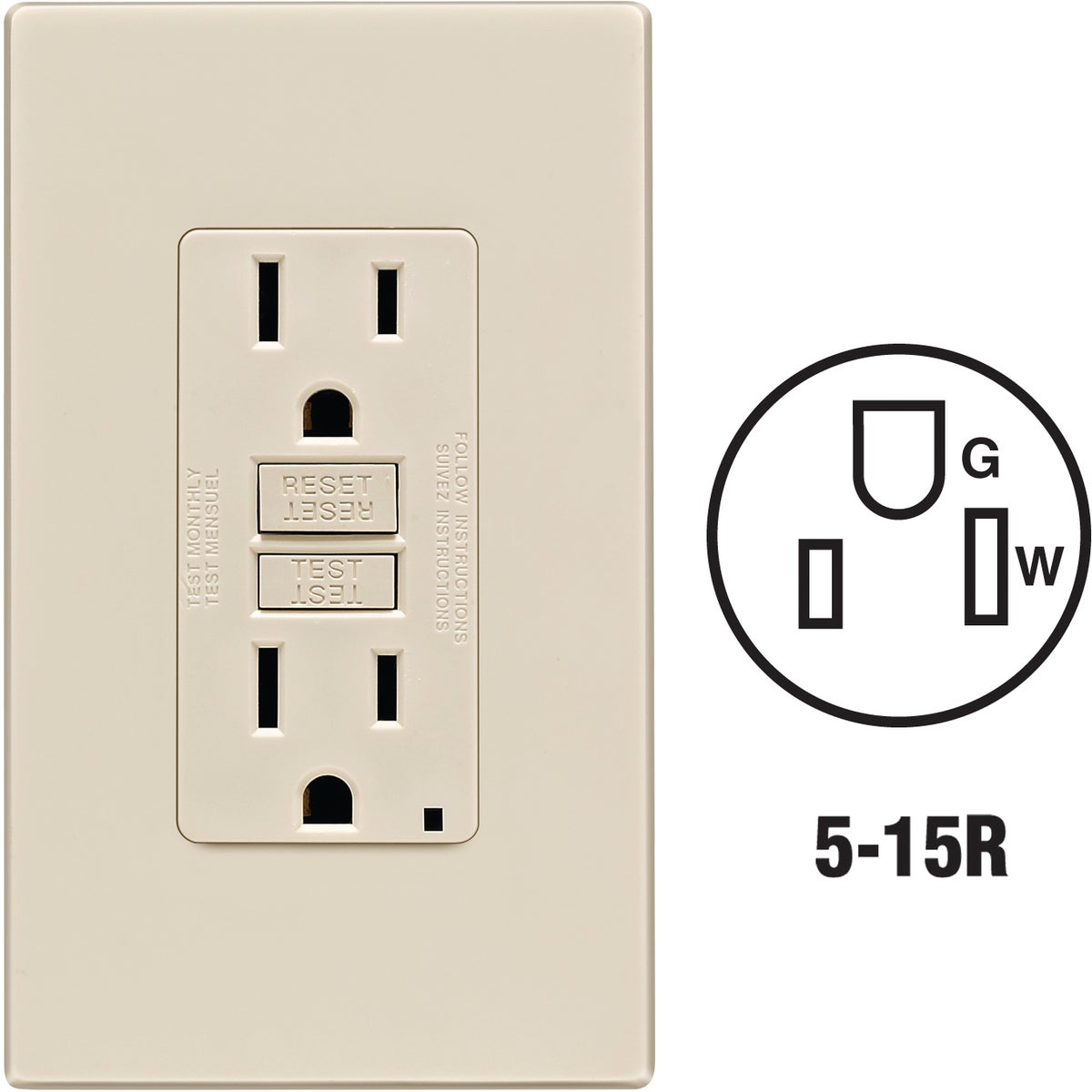 15A LALM SLFTGFCI OUTLET