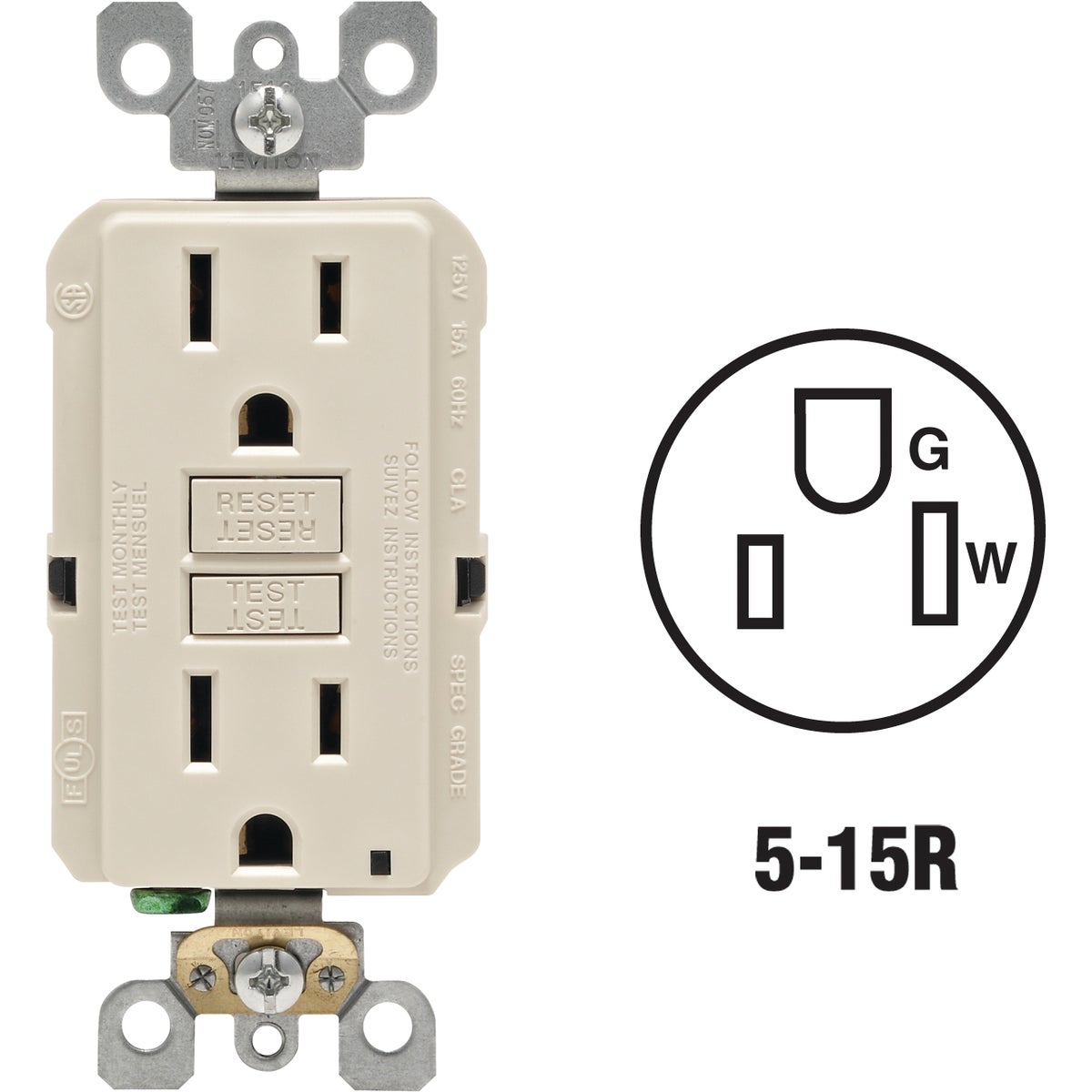 15A LALM SLFTGFCI OUTLET