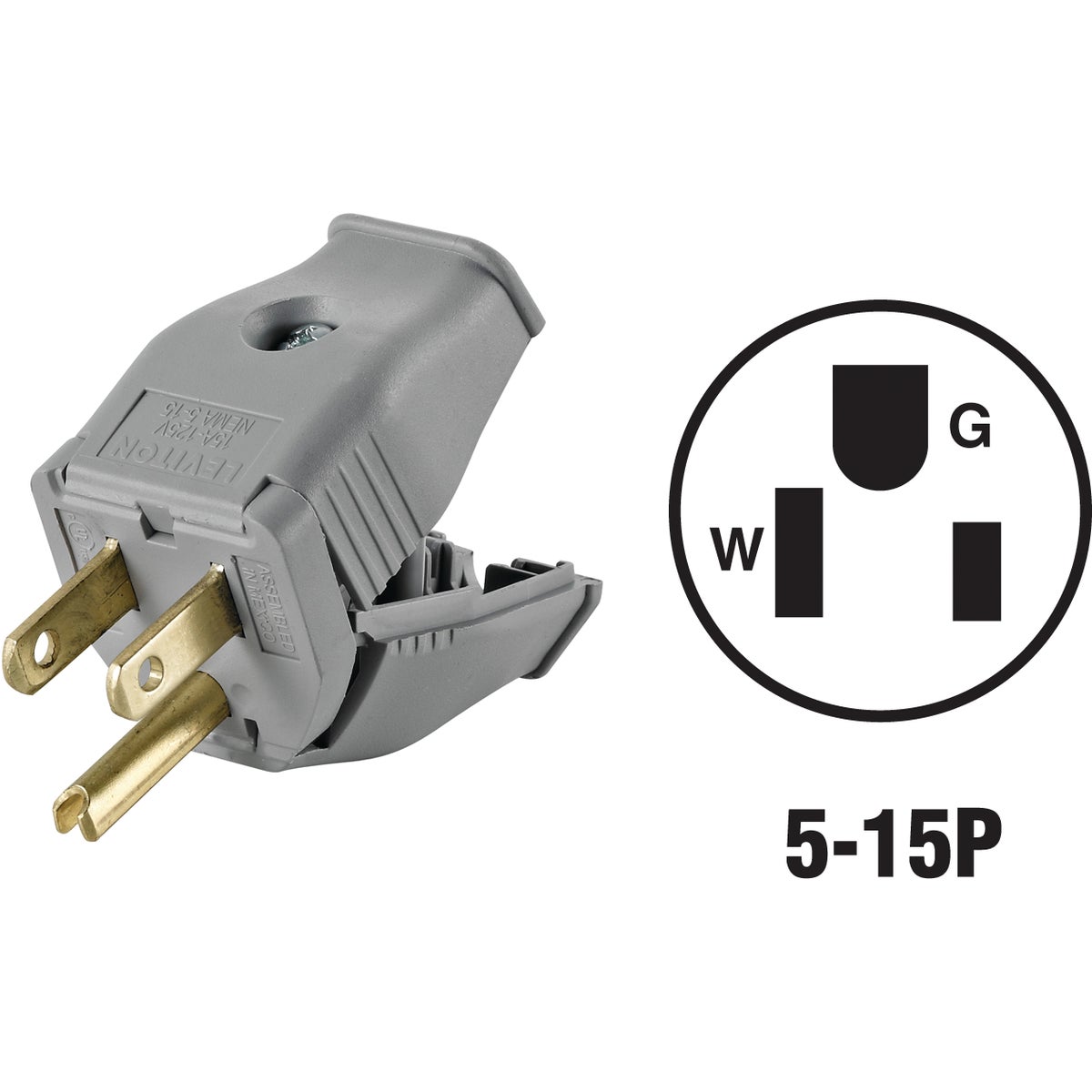 GRAY 15A PLUG