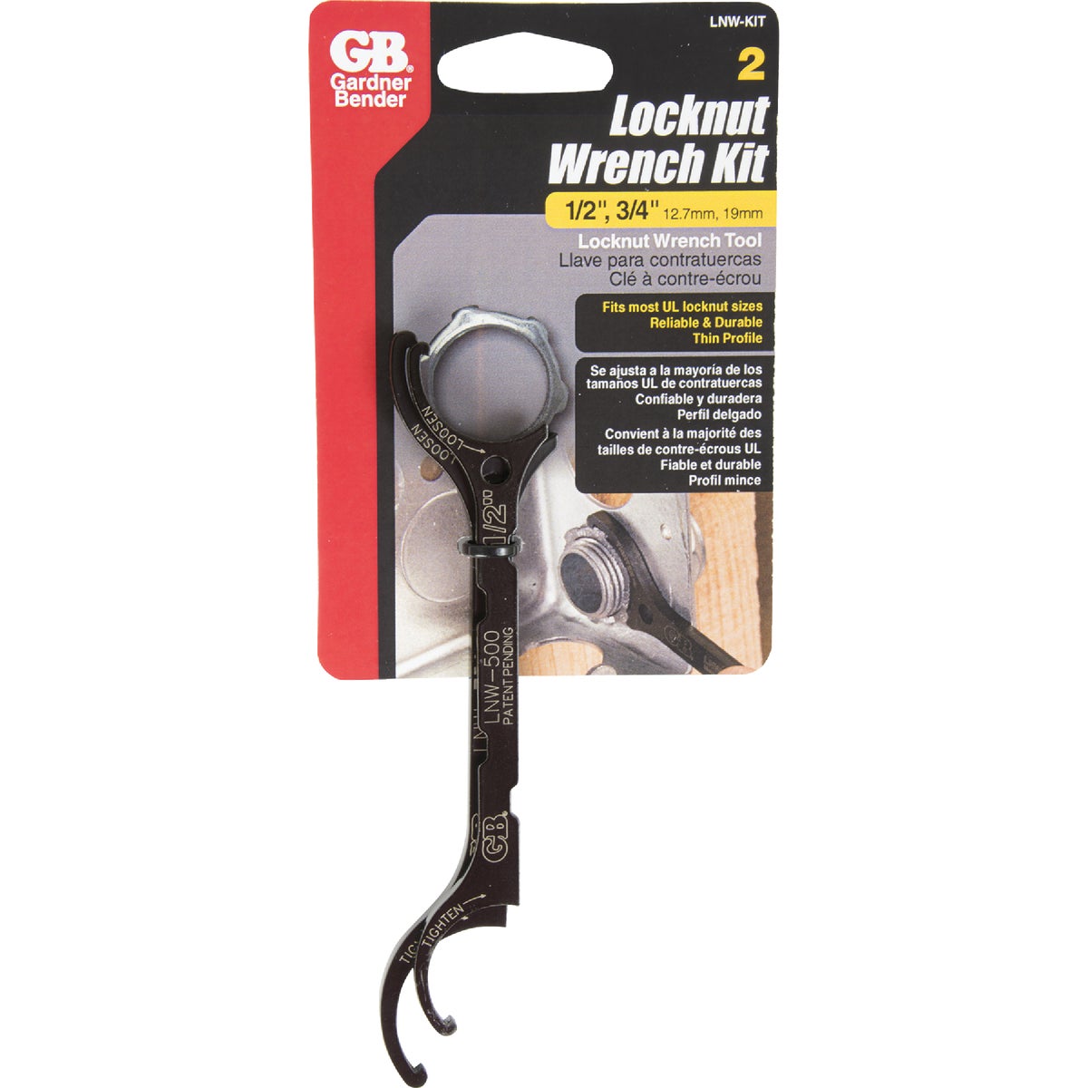 2PC LOCKNUT WRENCH KIT