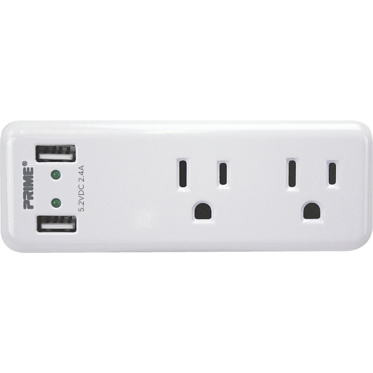 2 OUTLET WALL TAP W/USB