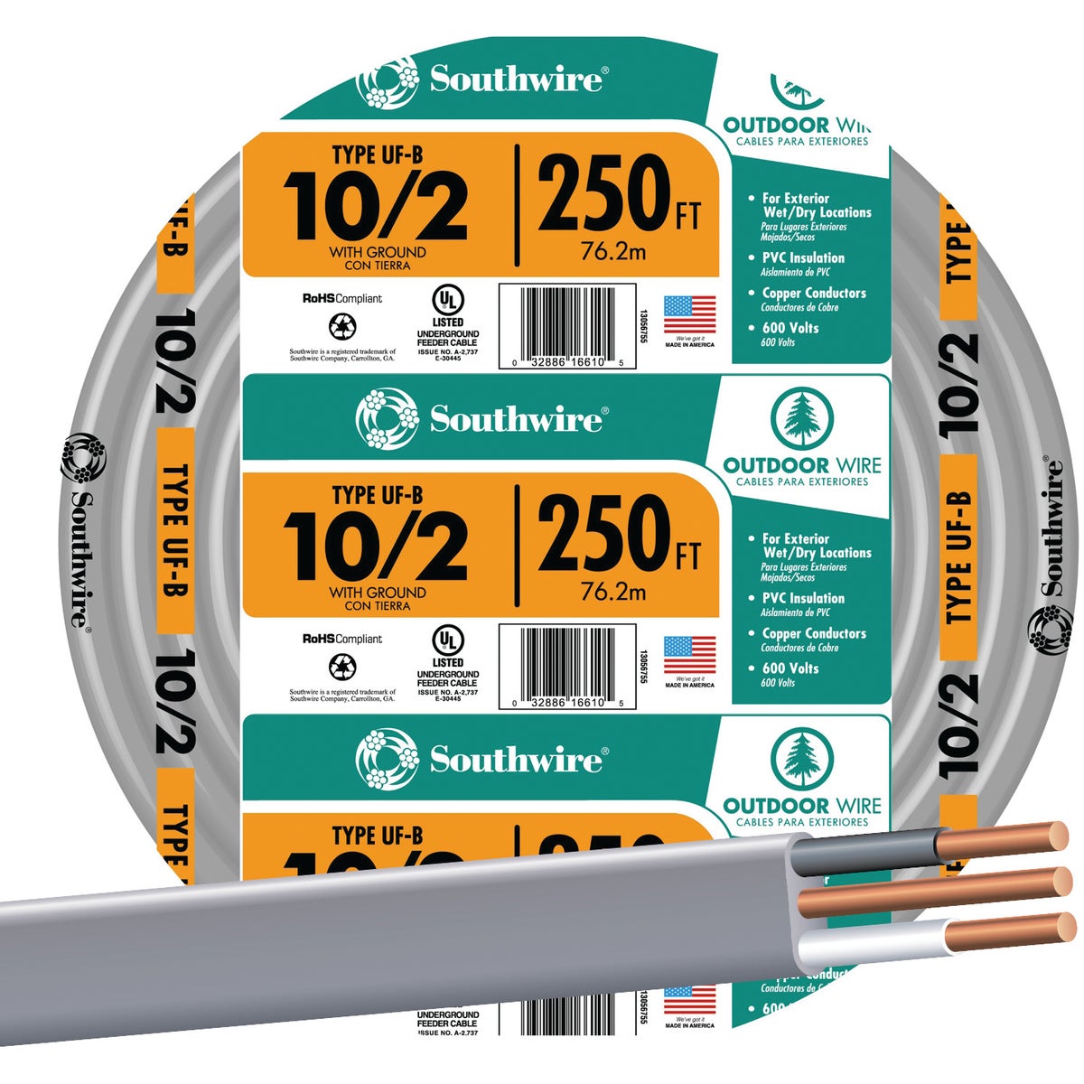250 10-2 UFW/G WIRE