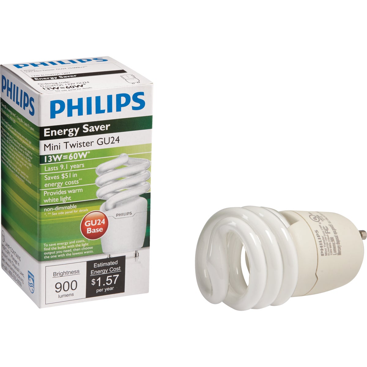 13W SPRL SWGU24 CFL BULB