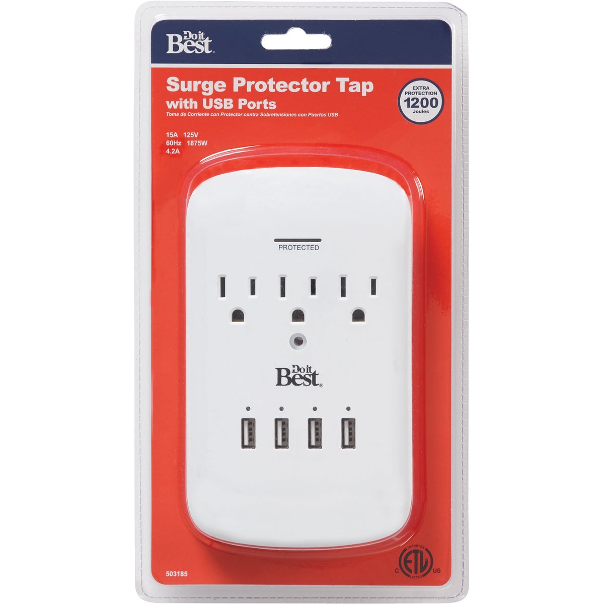 Do it Best 3-Outlet Surge Protector 503185