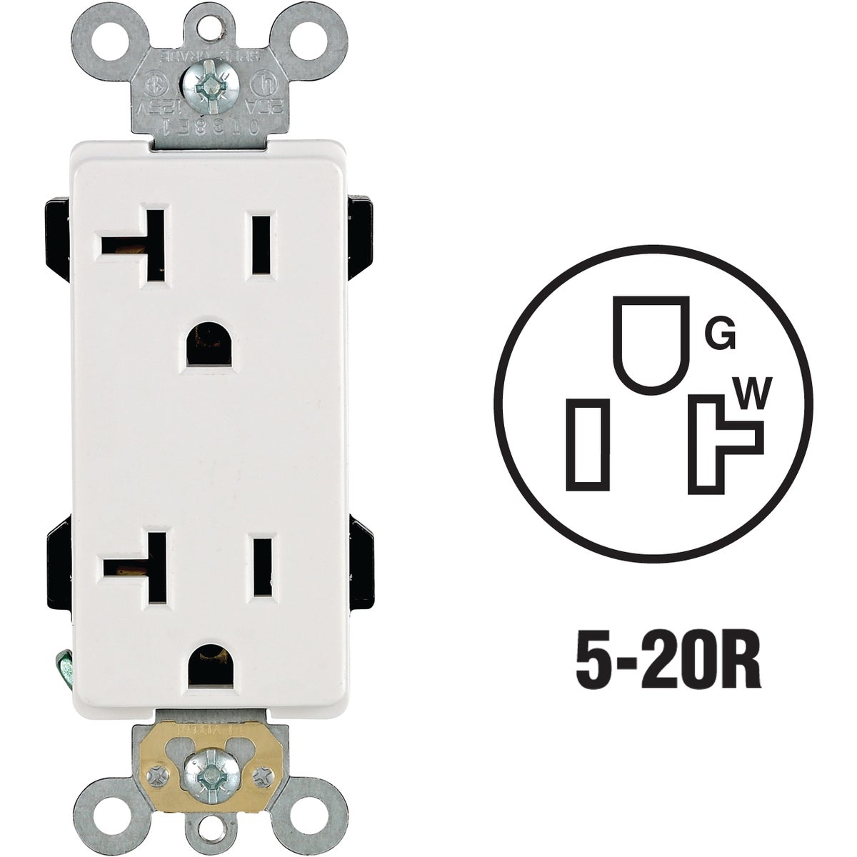 WHITE DUPLEX OUTLET