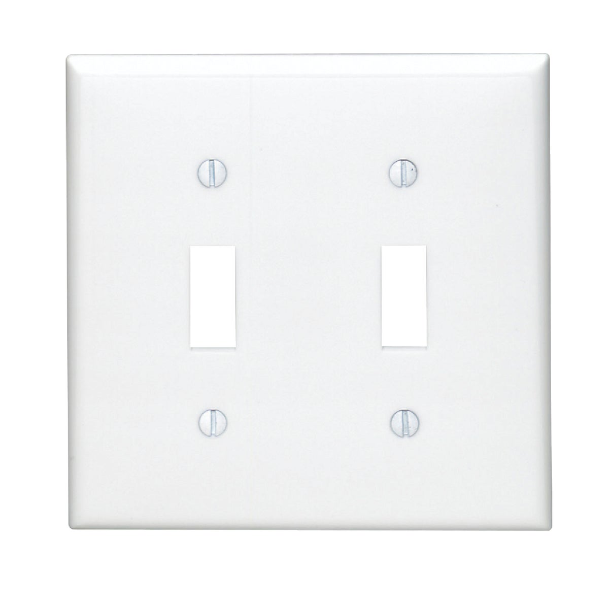 WHT 2-TOGGLE WALL PLATE