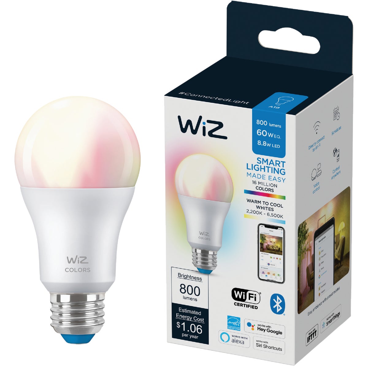 60W A19 MED COLOR BULB