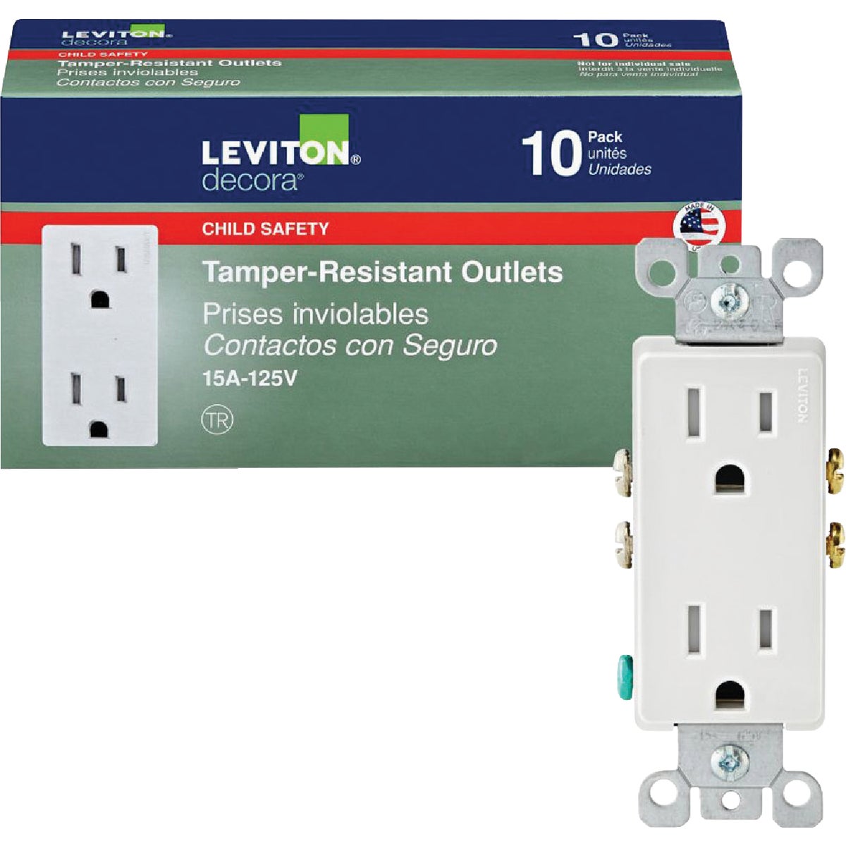 10PK 15A WHT TRDP OUTLET