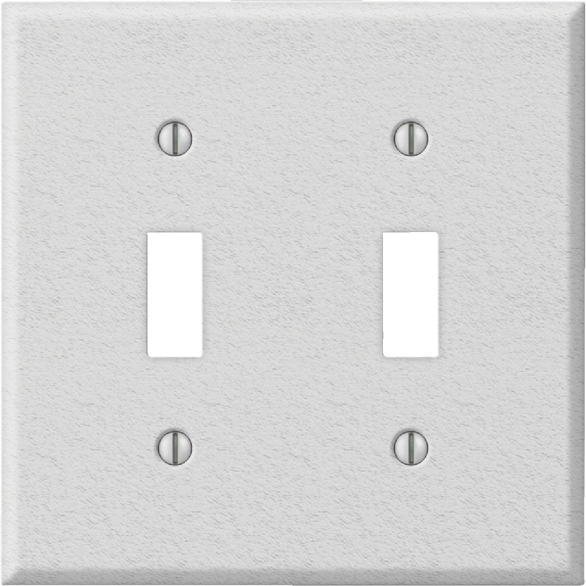 WHT 2 TOGGLE WALL PLATE