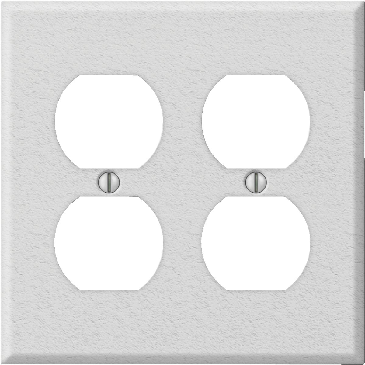 WHT DBL OUTLT WALL PLATE