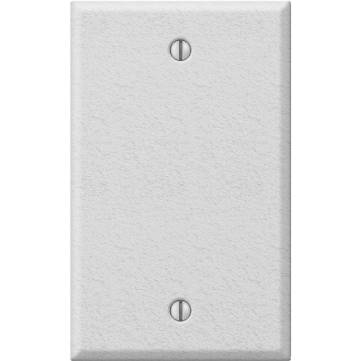WHT/STL BLANK WALL PLATE